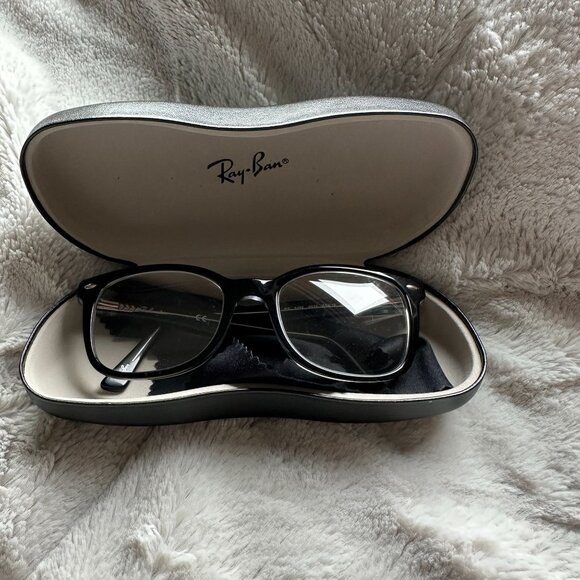 Ray Ban Butterfly Shape RB5285 Polished Black Eyeglasses Sz 53 19-145 main image 5